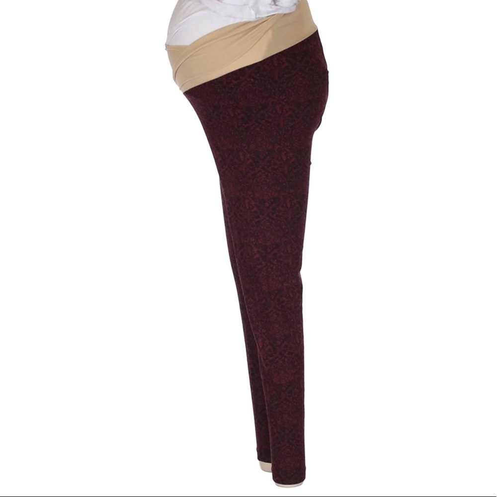Motherhood Maternity Burgundy Leggings Small